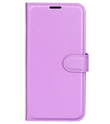 Кожен Калъф с Джобове за Samsung A06, Wallet Book Case, Лилав
