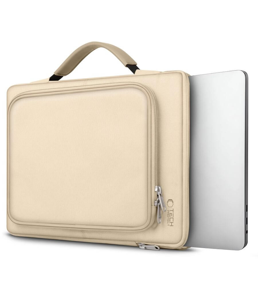 Чанта за Лаптоп 13-14", Tech-Protect Basic Bag, Бежов (3)