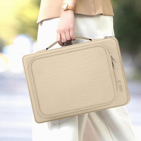 Чанта за Лаптоп 13-14", Tech-Protect Basic Bag, Бежов (9)