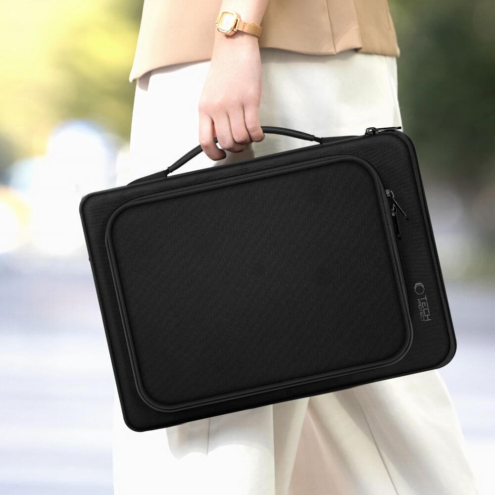 Чанта за Лаптоп 13-14", Tech-Protect Basic Bag, Черен (7)