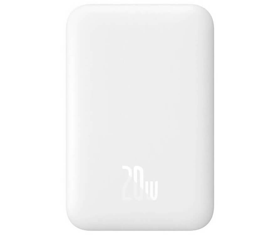 Magsafe Външна Батерия, Baseus Magnetic Mini Air 6000mAh, Бял (5)