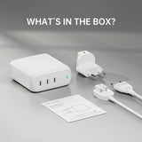 Зарядно за Macbook с USB-C x3, 4Smarts Flex Pro GaN 140W, Бял (6)