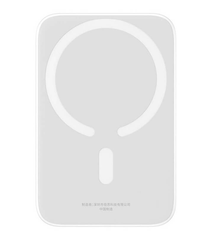 Magsafe Външна Батерия, Baseus Magnetic Mini Air 6000mAh, Бял