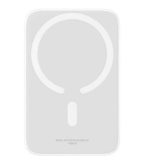 Magsafe Външна Батерия, Baseus Magnetic Mini Air 6000mAh, Бял