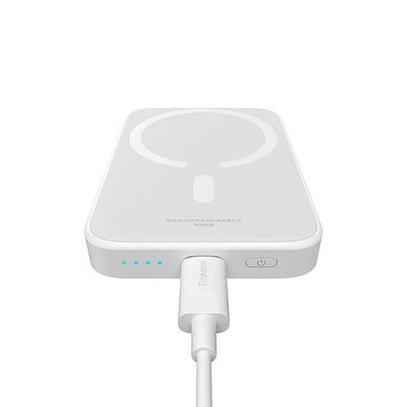 Magsafe Външна Батерия, Baseus Magnetic Mini Air 6000mAh, Бял (4)
