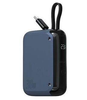 Външна Батерия с USB-C Кабел, 4Smarts Pocket 10000mAh 30W, Син