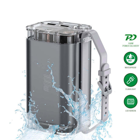 Външна Батерия, 4Smarts Lucid Ultra 100W PD/QC3.0 40000 mAh, Сив