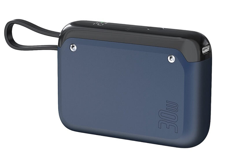 Външна Батерия с USB-C Кабел, 4Smarts Pocket 10000mAh 30W, Син (2)