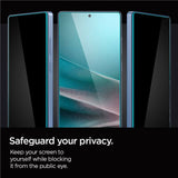Затъмняващ Протектор за Samsung S25 Ultra, Spigen Privacy Glass tR EZ Fit 2бр., Черен (8)