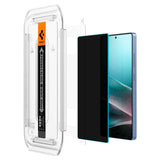 Затъмняващ Протектор за Samsung S25 Ultra, Spigen Privacy Glass tR EZ Fit 2бр., Черен (5)