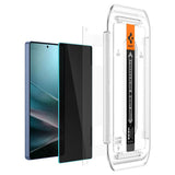 Затъмняващ Протектор за Samsung S25 Ultra, Spigen Privacy Glass tR EZ Fit 2бр., Черен (6)