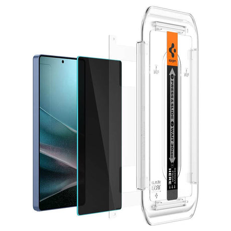 Затъмняващ Протектор за Samsung S25 Ultra, Spigen Privacy Glass tR EZ Fit 2бр., Черен (6)