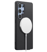 Magsafe Матов Калъф за Samsung S25 Ultra, Spigen Silicone Fit Case, Черен (2)