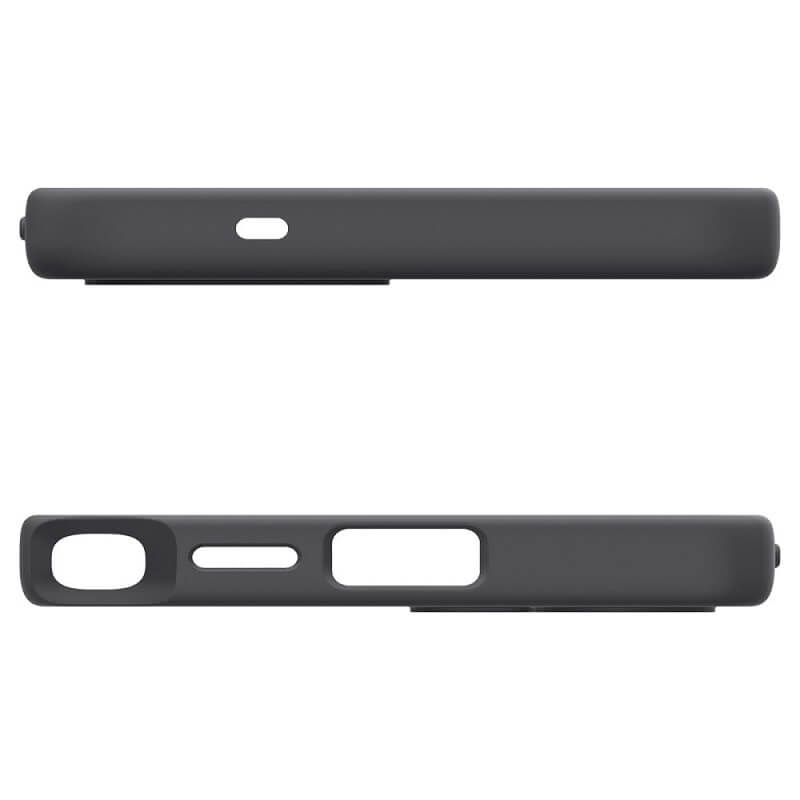 Magsafe Матов Калъф за Samsung S25 Ultra, Spigen Silicone Fit Case, Черен (6)