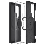 Magsafe Матов Калъф за Samsung S25 Ultra, Spigen Silicone Fit Case, Черен (8)