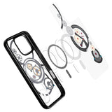 Magsafe Калъф за iPhone 16 Pro Max, Spigen c11 Chronos Ultra Hybrid T Mag Case, Черен (4)