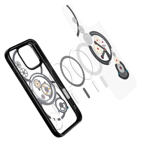 Magsafe Калъф за iPhone 16 Pro Max, Spigen c11 Chronos Ultra Hybrid T Mag Case, Черен (4)