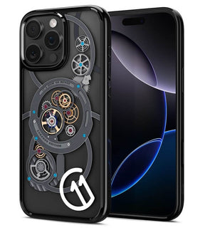 Magsafe Калъф за iPhone 16 Pro Max, Spigen c11 Chronos Ultra Hybrid T Mag Case, Черен