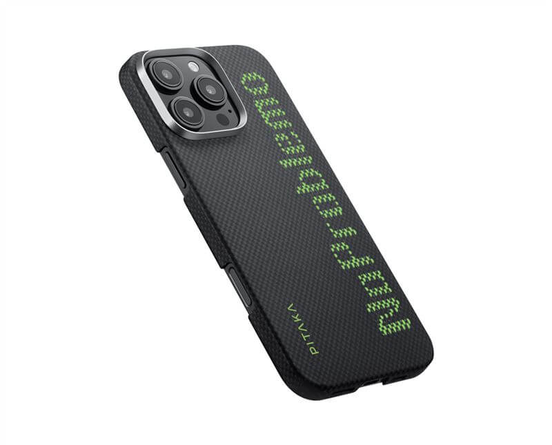 Magsafe Калъф за iPhone 16 Pro, Pitaka Edge Aries NoProblemo Case, Черен (5)