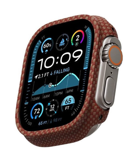 Карбонов Калъф за Apple Watch Ultra 49mm, Pitaka Air Sunset Case, Кафяв