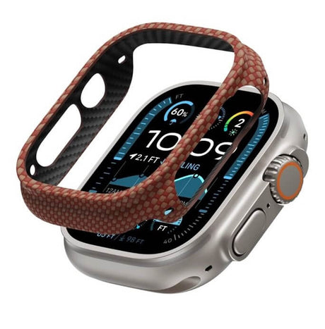 Карбонов Калъф за Apple Watch Ultra 49mm, Pitaka Air Sunset Case, Кафяв (2)