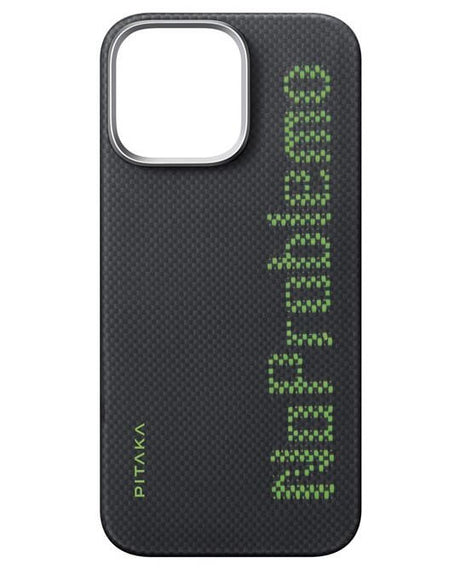 Magsafe Калъф за iPhone 16 Pro Max, Pitaka Edge Aries NoProblemo Case, Черен (2)