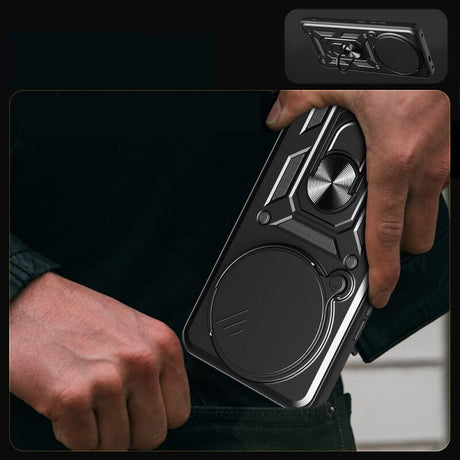 Калъф с Предпазител за Камера и Стойка за Xiaomi Redmi Note 14 Pro Plus, Tech-Protect CamShield Pro Case, Черен (2)