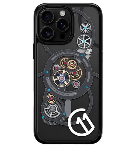 Magsafe Калъф за iPhone 16 Pro, Spigen c11 Chronos Ultra Hybrid T Mag Case, Черен (2)