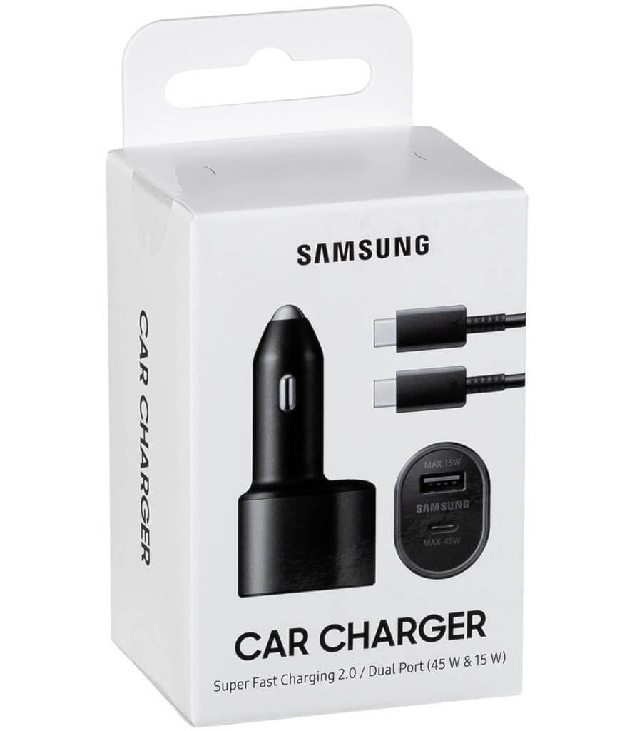 Бързо Зарядно за Кола Samsung 60W 12v Fast Charger USB-C EP-L5300, Черен
