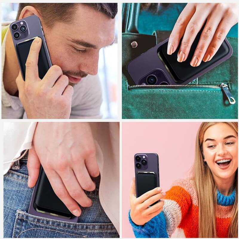 Magsafe Калъф за Карти, Tech-Protect Magwallet Card Holder, Черен (4)