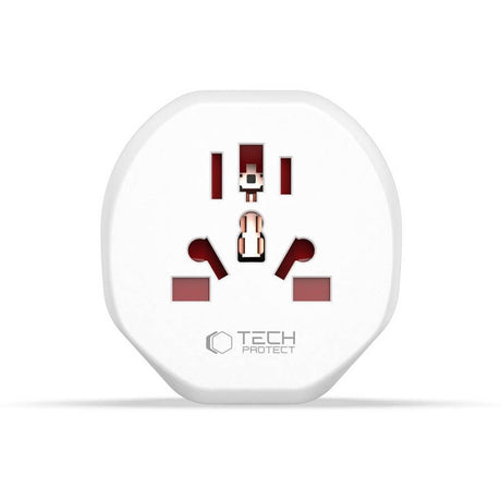 EU Мрежови Адаптер, Tech-Protect Travel Adapter, Бял (4)