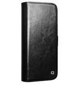 Кожен Калъф за iPhone 16, Qialino Book Case, Черен (2)