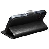 Кожен Калъф за iPhone 16, Qialino Book Case, Черен (5)