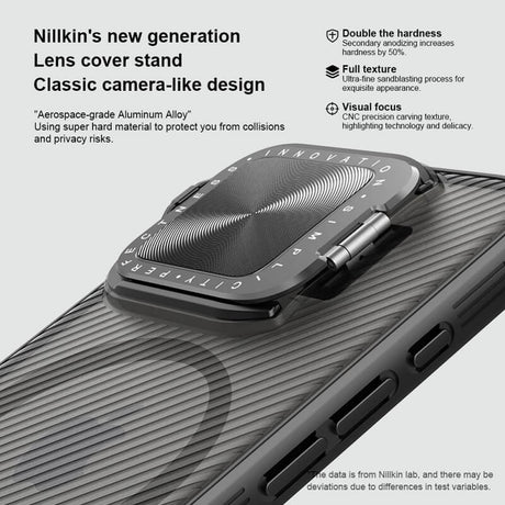 Magsafe Калъф за iPhone 16 Pro Max, Nillkin CamShield Prop Case, Черен (7)