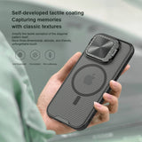 Magsafe Калъф за iPhone 16 Pro Max, Nillkin CamShield Prop Case, Черен (6)