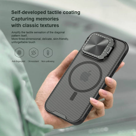 Magsafe Калъф за iPhone 16 Pro Max, Nillkin CamShield Prop Case, Черен (6)