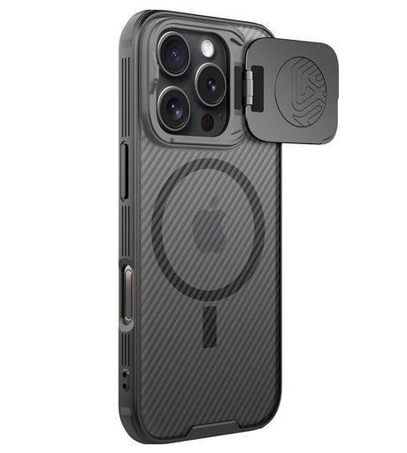 Magsafe Калъф за iPhone 16 Pro Max, Nillkin CamShield Prop Case, Черен (2)