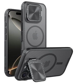 Magsafe Калъф за iPhone 16 Pro, Nillkin CamShield Prop Case, Черен