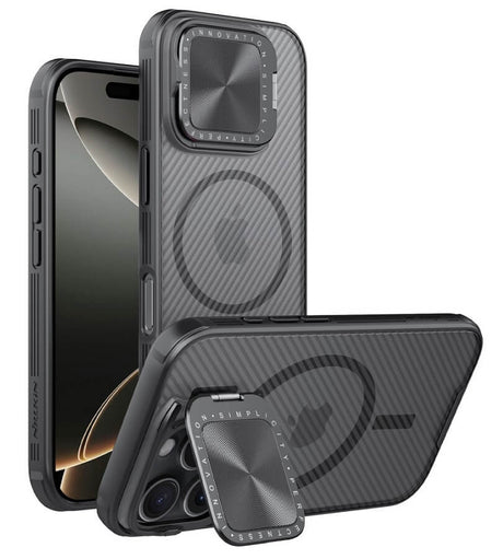 Magsafe Калъф за iPhone 16 Pro Max, Nillkin CamShield Prop Case, Черен