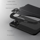 Кожен Калъф с Джобове за iPhone 16 Pro Max, Nillkin Qin Prop Leather Case, Черен (7)