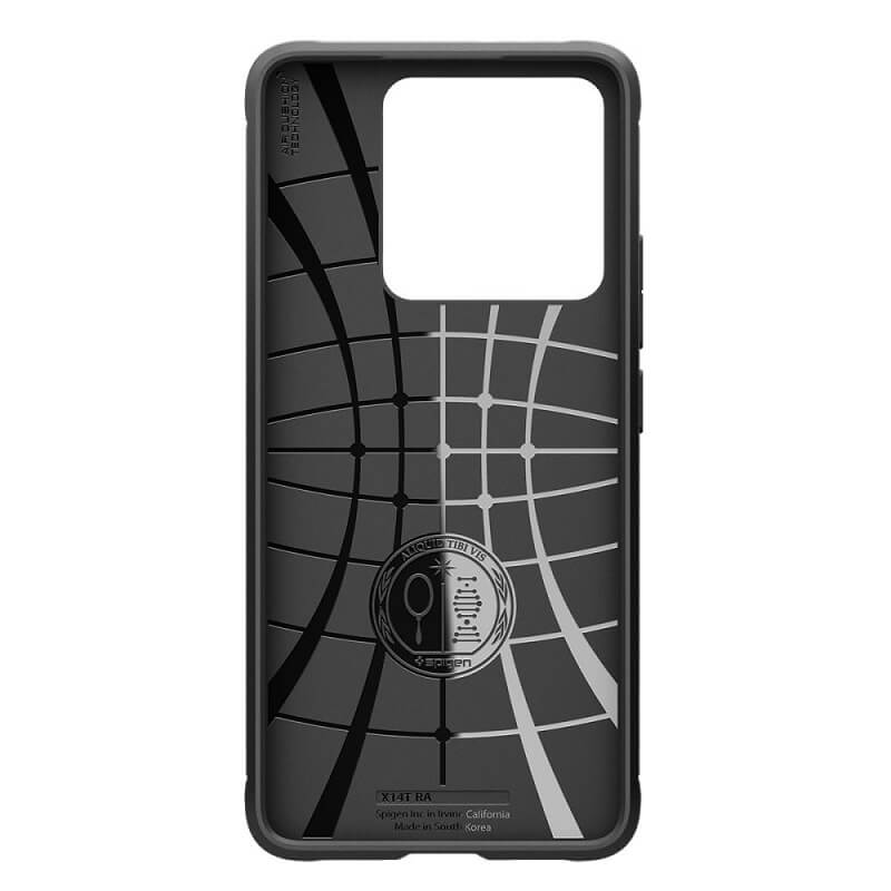 Противоударен Калъф за Xiaomi 14T Pro, Spigen Rugged Armor Case, Черен (5)