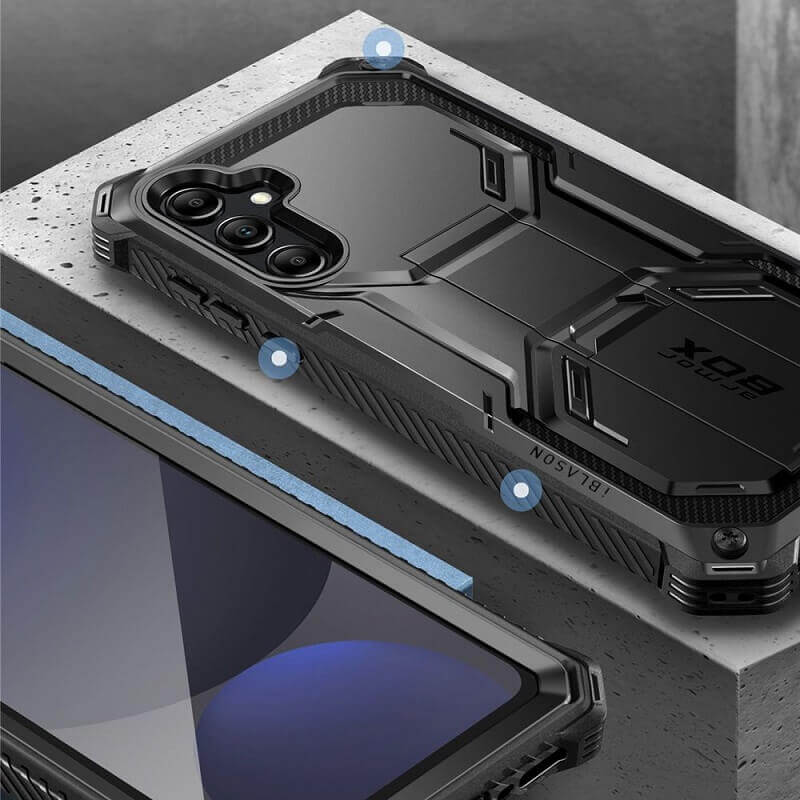 Противоударен Калъф за Samsung S24 FE, Supcase Iblsn ArmorBox, Черен (4)
