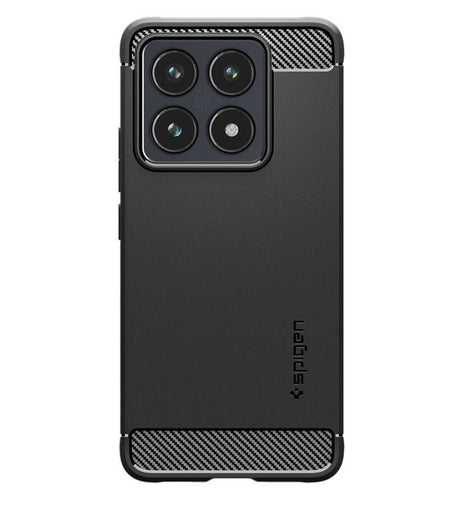 Противоударен Калъф за Xiaomi 14T, Spigen Rugged Armor Case, Черен (2)