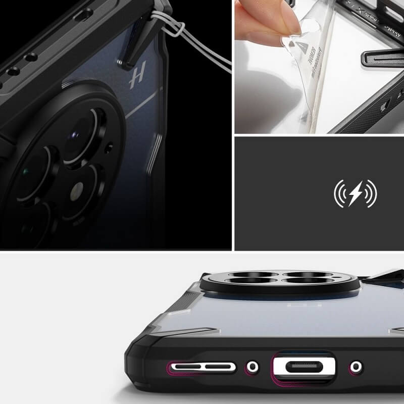Противоударен Хибриден Калъф за Oneplus 13, Ringke Fusion X Case, Черен (6)