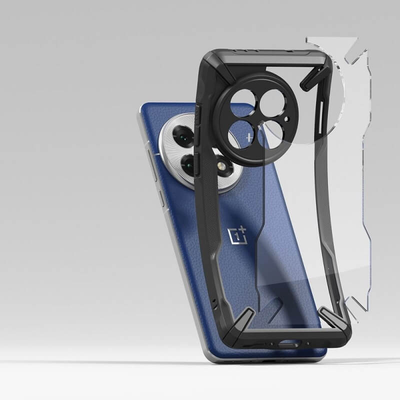 Противоударен Хибриден Калъф за Oneplus 13, Ringke Fusion X Case, Черен (4)