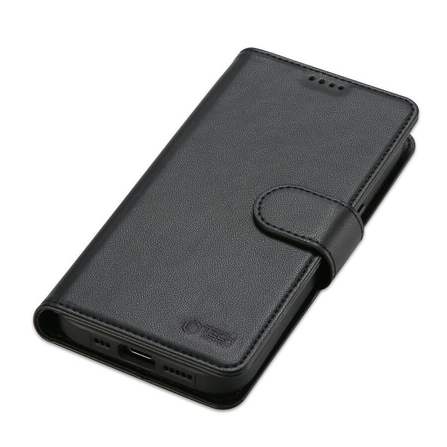 Magsafe Кожен Калъф с Джобове за iPhone 16 Pro, Tech-Protect Wallet Book Case, Черен (2)