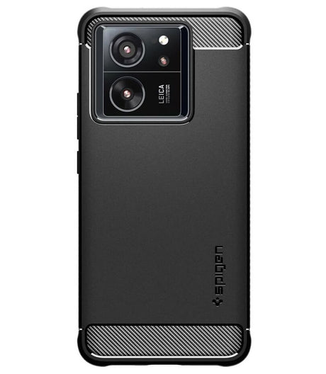 Противоударен Калъф за Xiaomi 13T/ Pro, Spigen Rugged Armor Case, Черен (2)