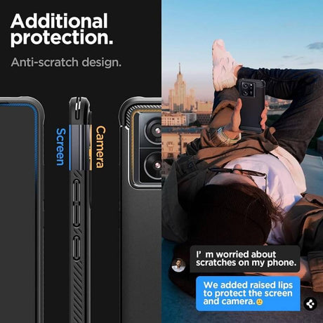 Противоударен Калъф за Xiaomi 13T/ Pro, Spigen Rugged Armor Case, Черен (5)