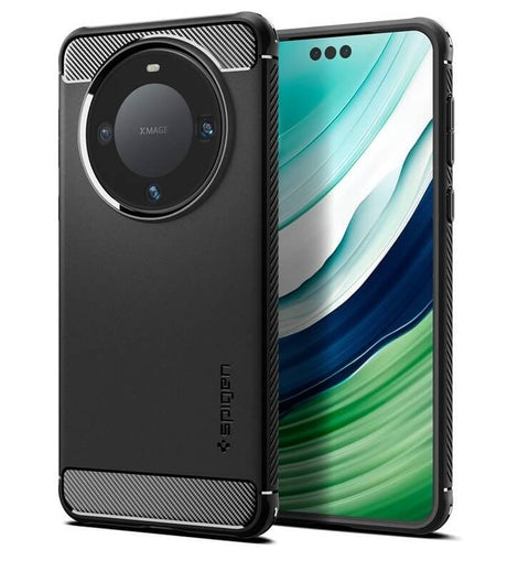 Противоударен Калъф за Huawei Mate 60 Pro, Spigen Rugged Armor Case, Черен