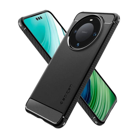 Противоударен Калъф за Huawei Mate 60 Pro, Spigen Rugged Armor Case, Черен (2)